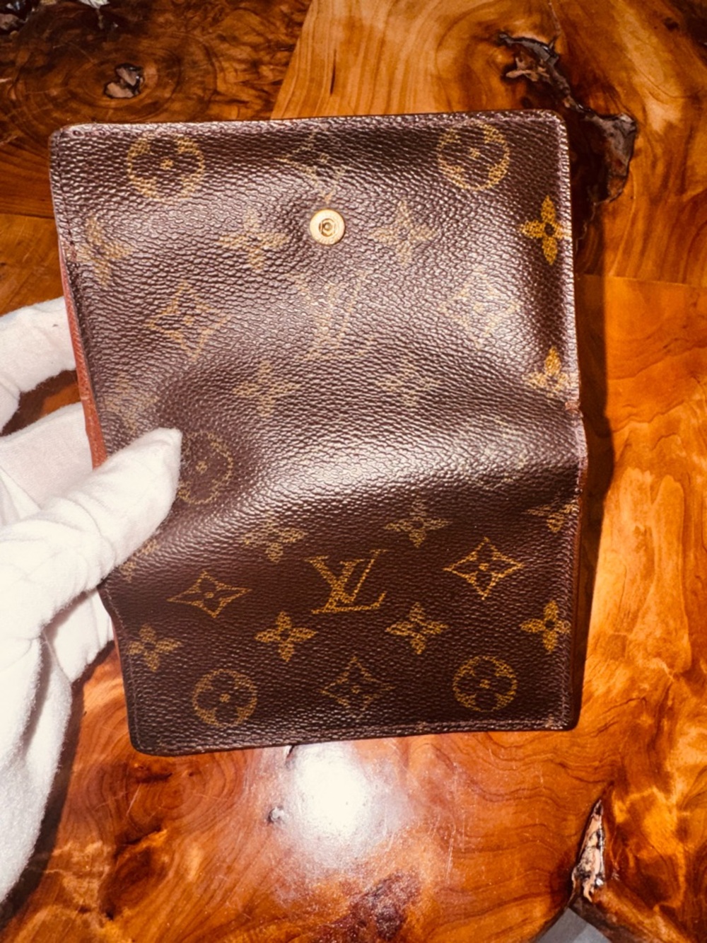 Louis Vuitton French purse wallet, monogram, vintage kiss Lock vintage authentic - Picture 12 of 16